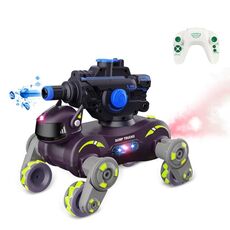 Robot acrobatico a otto ruote con sensore di gesti intelligenti RC per bambini, auto giocattolo con luci e musica, stile: carro armato verde RC singolo