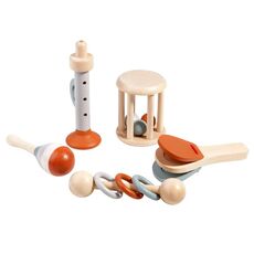 Treehole 5 pezzi/set di campanelli in legno per bambini, sonagli, strumenti musicali, giocattoli per bambini, campanelli per letto, giocattoli per l'apprendimento precoce