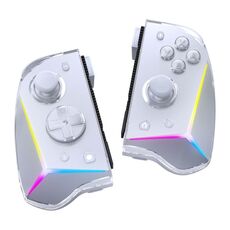 EasySMX S15 per Switch Wireless RGB Controller Split Joypad 6 Axis Gyroscop, effetto Hall meccanico (bianco)