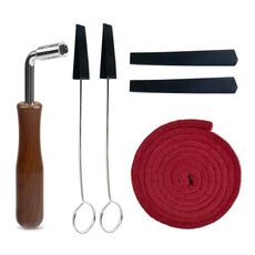 Set di strumenti per l'accordatura del pianoforte, chiave a nastro per l'accordatura, accessori per strumenti musicali, stile: nero, 6 pezzi/set