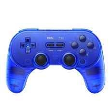 8BitDo Pro2 Retro Hall Edition Traslucido Bluetooth con pulsante posteriore Gamepad multipiattaforma (blu)