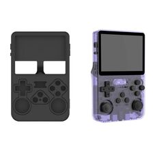 Custodia protettiva antipolvere in silicone per console di gioco portatili ANBERNIC R36S (nera)