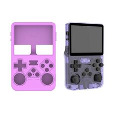 Custodia protettiva antipolvere in silicone per console di gioco portatili ANBERNIC R36S (viola chiaro)