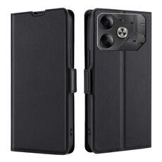 Per Tecno Pova 6 5G Custodia per telefono in pelle con chiusura orizzontale con fibbia laterale a tensione ultrasottile (Nero)