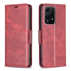 Per Honor 200 Lite Custodia in pelle di agnello con texture in puro colore Flip (Rosso)