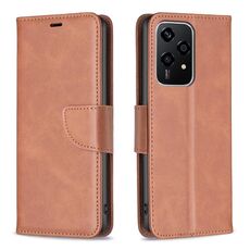 Per Honor 200 Lite Custodia in pelle di agnello con texture in puro colore Flip (marrone)