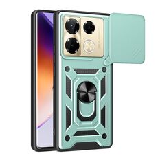 Per Infinix Note 40 Pro/40 Pro+ 5G Cover per fotocamera scorrevole Design TPU+Custodia per telefono PC(Verde)
