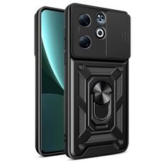 Per Infinix Smart 8 Plus / 8 Pro Cover per fotocamera scorrevole Design TPU + Custodia per PC (Nero)