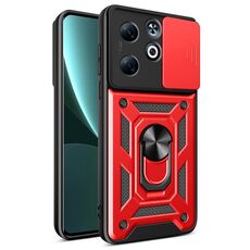 Per Infinix Smart 8 Plus / 8 Pro Cover per fotocamera scorrevole Design TPU+Custodia per telefono PC(Rosso)