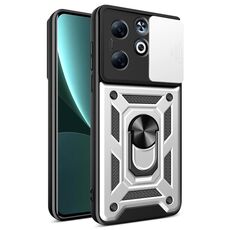 Per Infinix Smart 8 Plus / 8 Pro Cover per fotocamera scorrevole Design TPU + Custodia per PC (Argento)