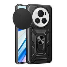 Per Honor Magic6 Pro Custodia scorrevole per fotocamera Design TPU + Custodia per PC (Nera)