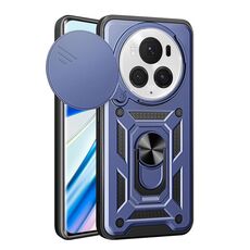 Per Honor Magic6 Pro Custodia scorrevole per fotocamera Design TPU + Custodia per PC (Blu)