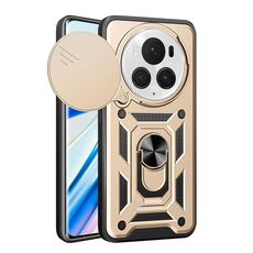 Per Honor Magic6 Pro Custodia scorrevole per fotocamera Design TPU + Custodia per PC (Oro)