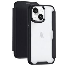 Per iPhone 14 Custodia per telefono in pelle flip con adsorbimento con blocco RFID (nera)