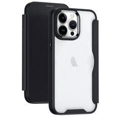 Per iPhone 13 Pro Max Custodia per telefono in pelle con vibrazione ad adsorbimento con blocco RFID (nera)