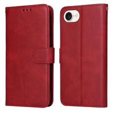 Per iPhone SE 20224 Custodia per cellulare in pelle con texture classica in vitello (rossa)
