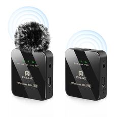 Microfono lavalier wireless PULUZ 1 TX + 1 RX (nero)