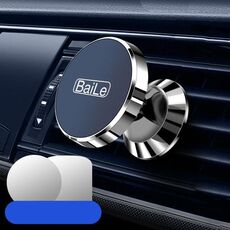BaiLe Supporto magnetico per telefono per auto Staffa di navigazione fissa per cruscotto universale per auto, Colore: fibbia argento