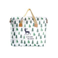 Borsa portaoggetti per trapunta per vestiti Borsa per bagagli in movimento impermeabile a prova d'umidità di grande capacità, stile: piccolo alce da 35 litri