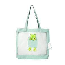 Borsa per gatti portatile in tela esposta traspirante di grande capacità Borsa per animali portatile all'aperto(Verde)