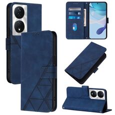 Per Honor 90 Smart Global/X7b 4G/5G Global Crossbody 3D Custodia in pelle con vibrazione in rilievo (Blu)