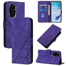 Per Honor 200 Pro Custodia a tracolla in pelle con stampa 3D (viola)