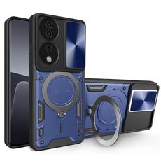 Per Honor X7b CD Texture scorrevole Camshield Custodia magnetica per telefono (blu)