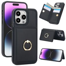Per iPhone 14 Pro Custodia per telefono con porta carte antifurto RFID (nera)