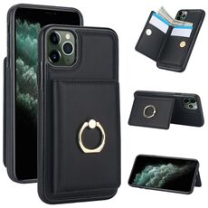 Per iPhone 11 Pro Max Custodia per telefono con porta carte antifurto RFID (nera)
