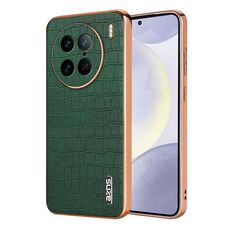 Per vivo X90 Pro AZNS Custodia per telefono a copertura totale con cornice elettrolitica in coccodrillo (verde)