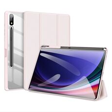 Custodia in pelle antiscivolo per tablet Samsung Galaxy Tab S10+ DUX DUCIS TOBY Series con funzione di sospensione/riattivazione (rosa)