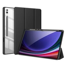 Custodia in pelle antiscivolo per tablet Samsung Galaxy Tab S10 Ultra DUX DUCIS TOBY Series con funzione di sospensione/riattivazione (nera)