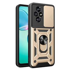 Custodia per telefono in TPU+PC con design scorrevole per fotocamera per Honor 200 (oro)