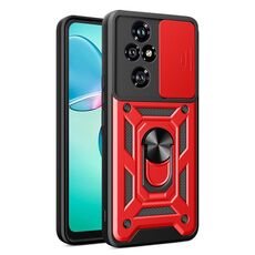 Custodia per telefono in TPU+PC con design scorrevole per fotocamera per Honor 200 Pro (rosso)