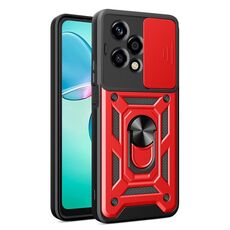Custodia per telefono in TPU+PC con design scorrevole globale per Honor 200 Lite (rosso)