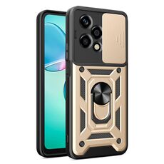 Custodia per telefono in TPU+PC con design scorrevole globale per Honor 200 Lite (oro)