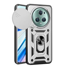 Per Honor Magic5 Pro Custodia per fotocamera scorrevole in TPU+PC (argento)