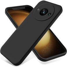 Per Redmi A3x Custodia per telefono antiurto in silicone liquido a tinta unita con copertura totale (nero)
