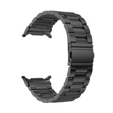 Per Samsung Galaxy Watch Ultra 47mm cinturino in acciaio a tre perline (nero)