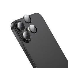 Per iPhone 16/16 Plus hoco V15 Pellicola protettiva per lenti invisibili in metallo 3D (nero)