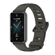 Per Honor Band 9 MIJOBS Cinturino per orologio in TPU traspirante con foro piatto (verde cachi nero)