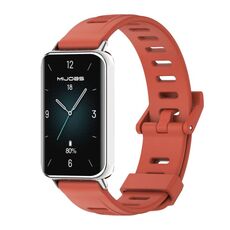 Per Honor Band 9 MIJOBS Cinturino per orologio in TPU traspirante con foro piatto (arancione argento)