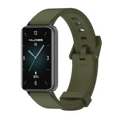 Per Honor Band 9 MIJOBS Cinturino in silicone tinta unita (verde militare nero)