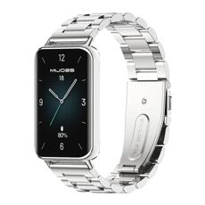 Per Honor Band 9 MIJOBS Cinturino per orologio in acciaio inossidabile a tre perle (argento)