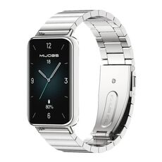 Per Honor Band 9 MIJOBS Cinturino in acciaio inossidabile Bamboo (argento)