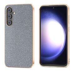 Per Samsung Galaxy S23 FE 5G Nano placcatura custodia per cellulare con texture diamante (nera)