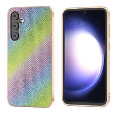 Per Samsung Galaxy S23 FE 5G Nano placcatura custodia per telefono con texture diamante (arcobaleno)