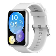 Per Huawei Watch Fit cinturino in silicone tinta unita (bianco)