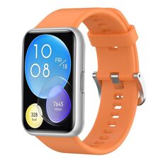 Per Huawei Watch Fit cinturino in silicone tinta unita (arancione)