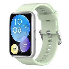 Per Huawei Watch Fit cinturino in silicone tinta unita (verde chiaro)